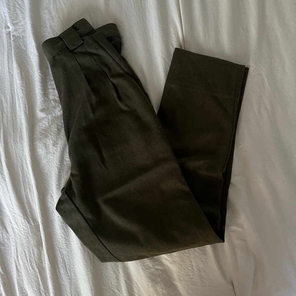 American Apparel Green Cotton Trousers Classic Style
